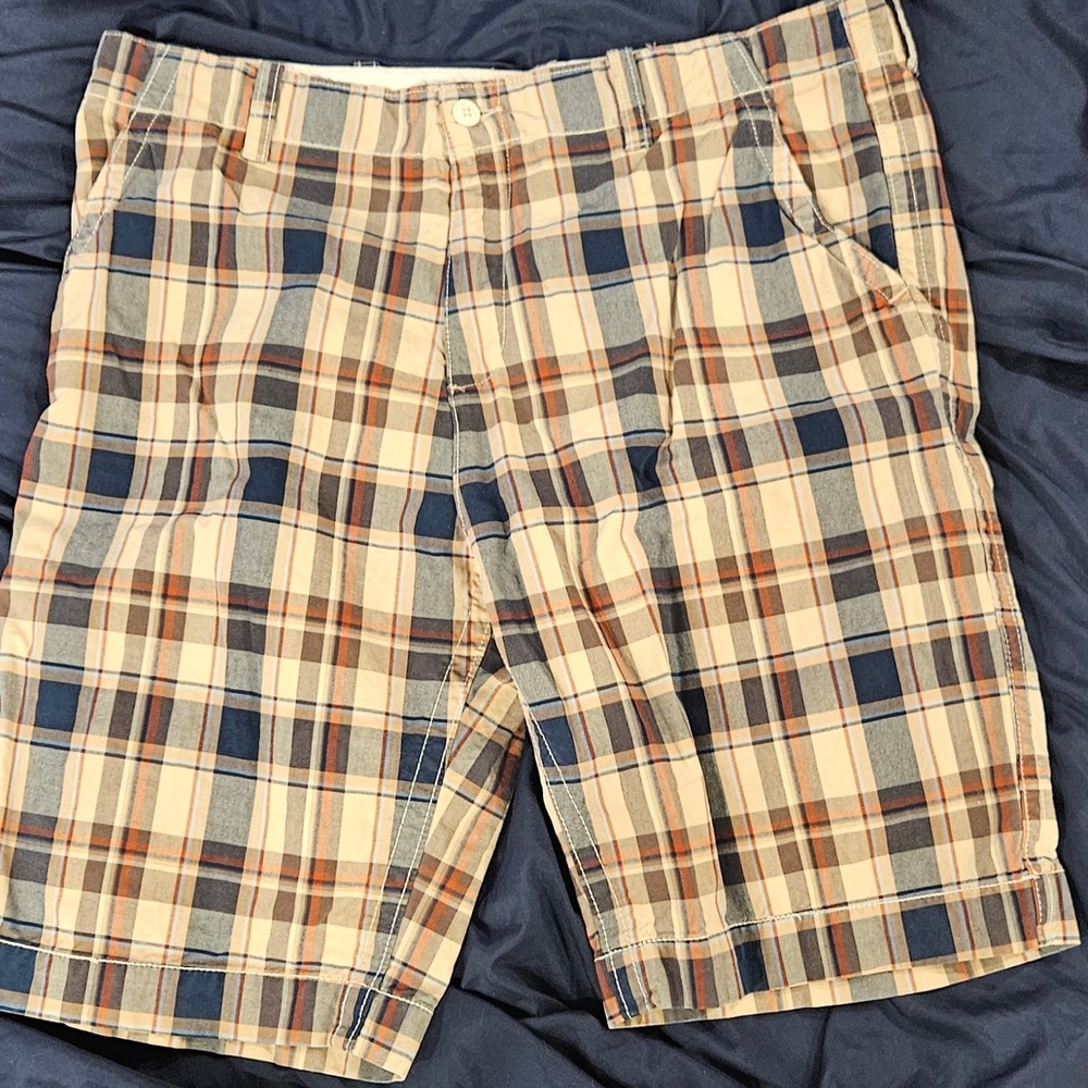 Old Navy Men's Plaid Shorts - Blue and Brown